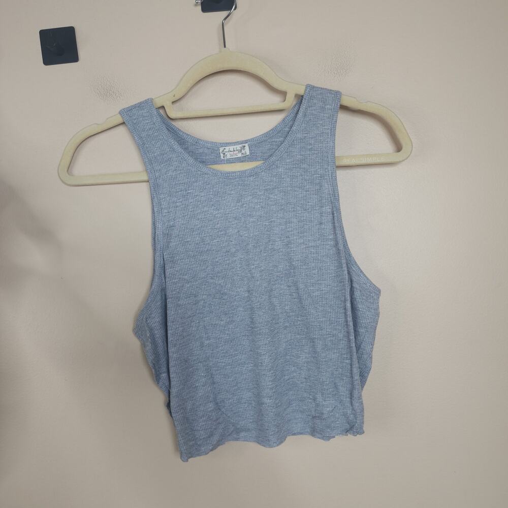 Free People Bundle of Three High Neck Ribbed Crop Top in Heather Grey Size XL - Picture 2 of 7